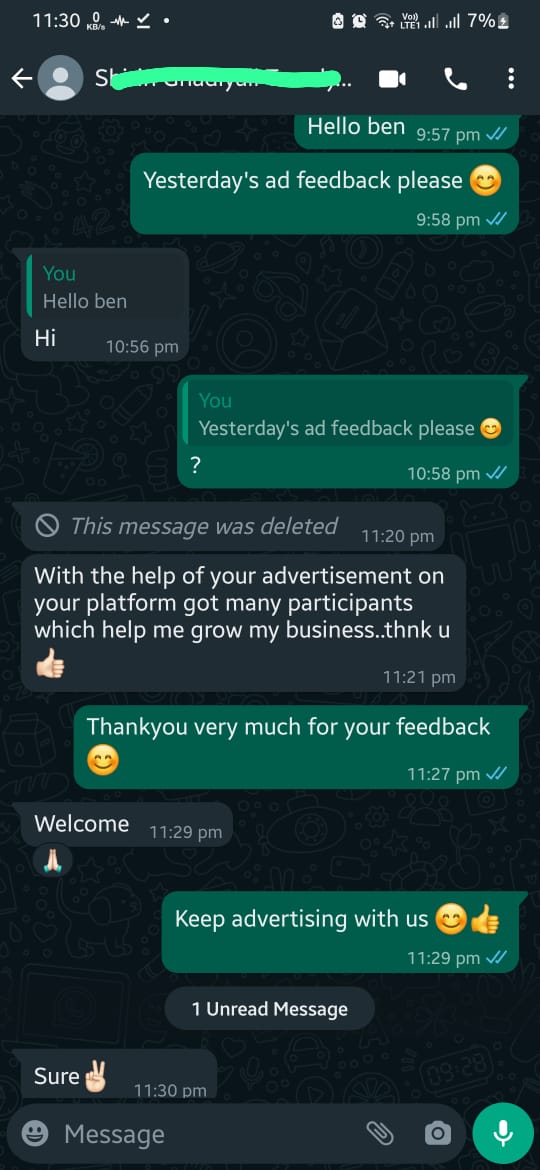 Customer Feedback